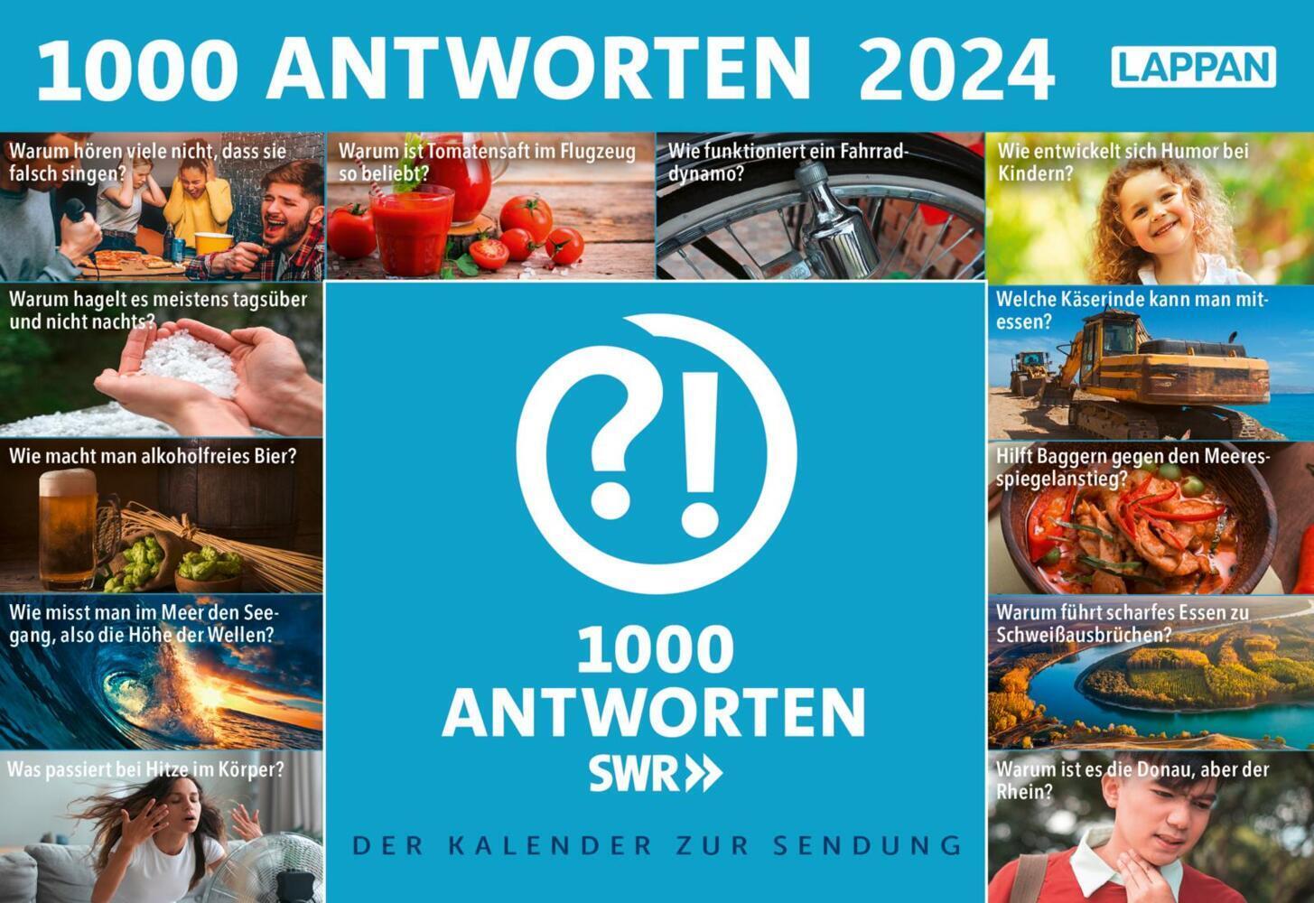 Cover: 9783830321217 | 1000 Antworten - Tageskalender 2024 | Kalender | 640 S. | Deutsch