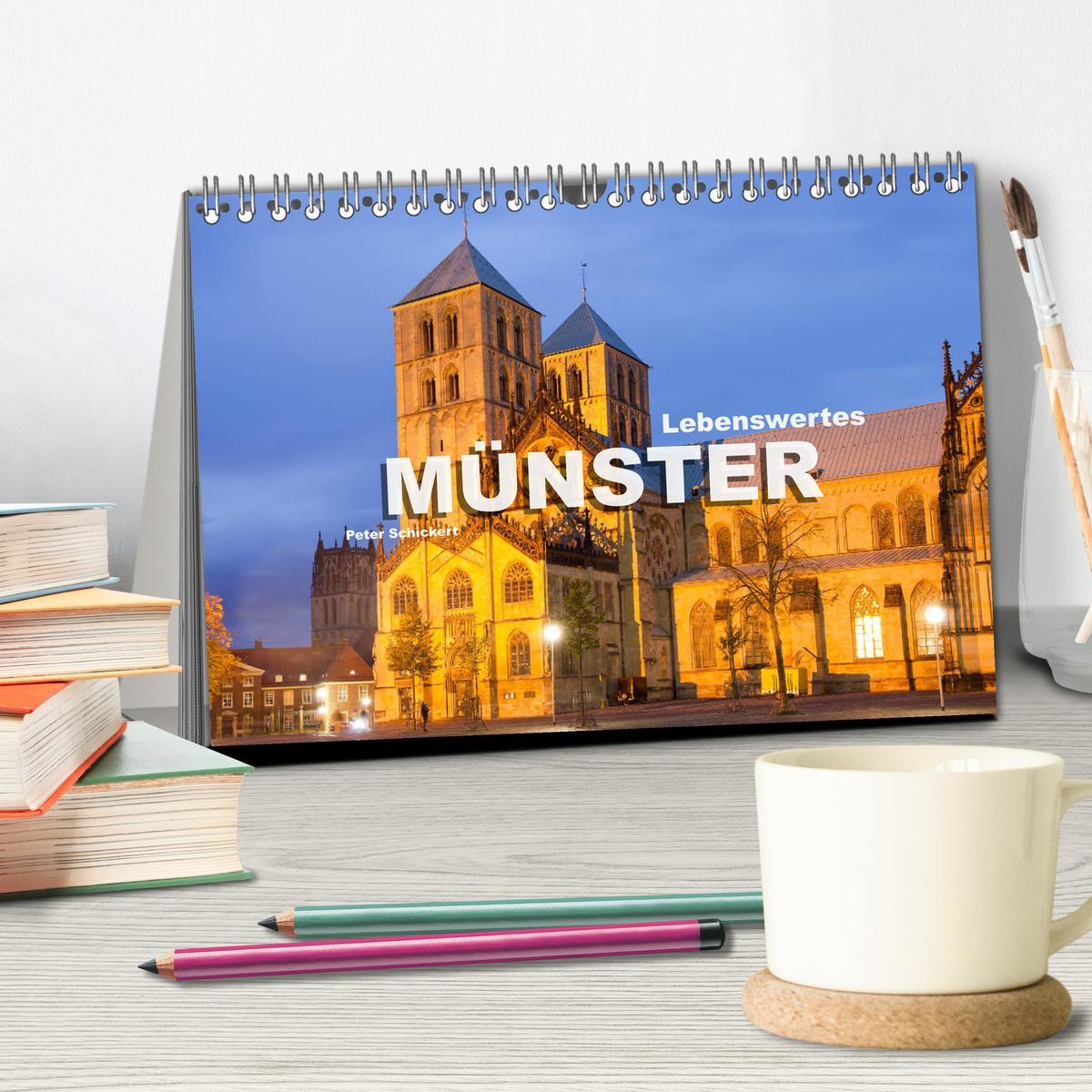 Bild: 9783435259533 | Lebenswertes Münster (Tischkalender 2025 DIN A5 quer), CALVENDO...