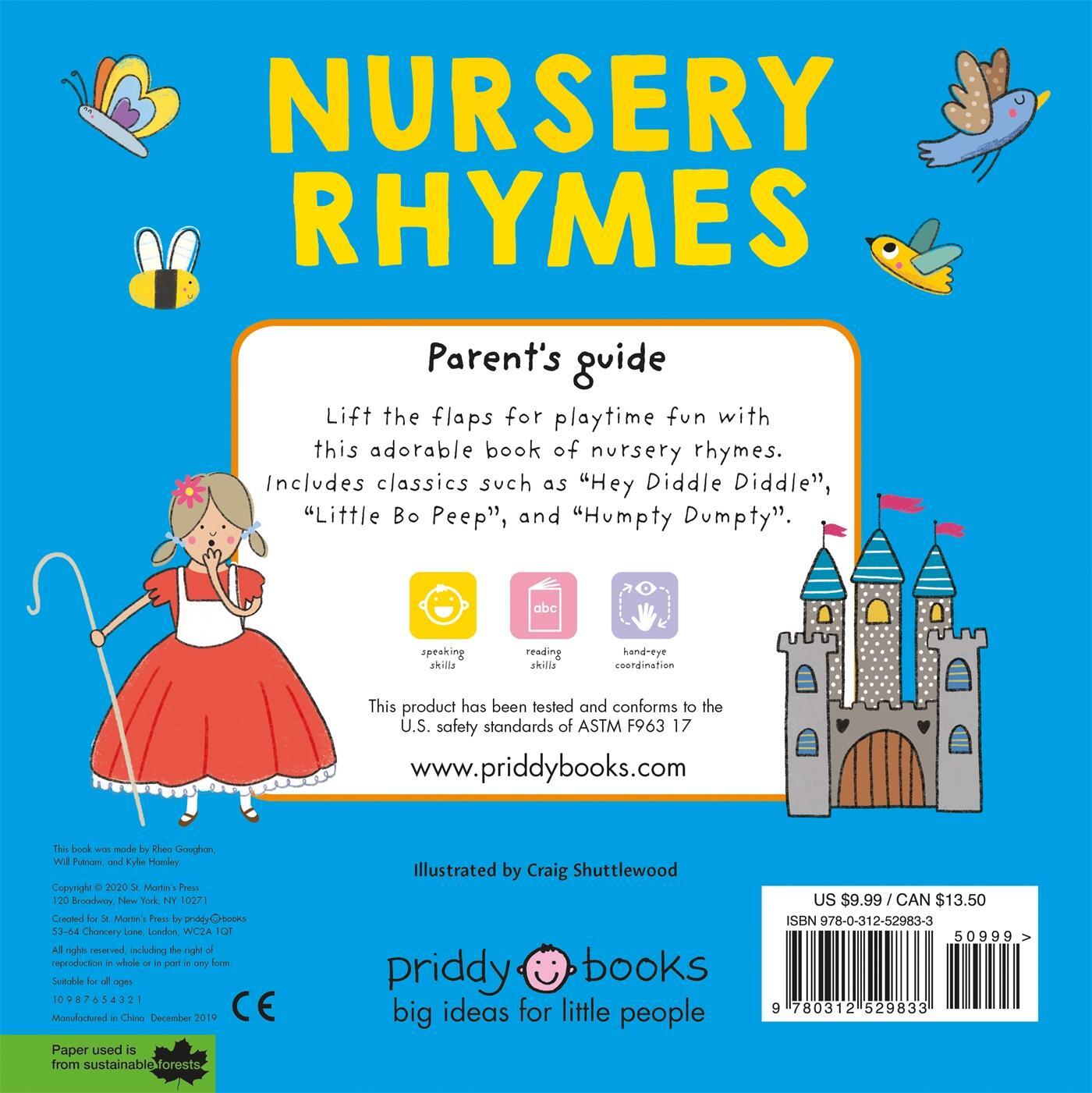 Rückseite: 9780312529833 | Lift the Flap: Nursery Rhymes | Roger Priddy | Buch | What's In My?