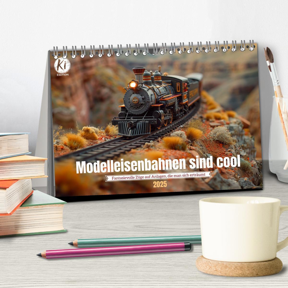 Bild: 9783435380503 | Modelleisenbahnen sind cool (Tischkalender 2025 DIN A5 quer),...