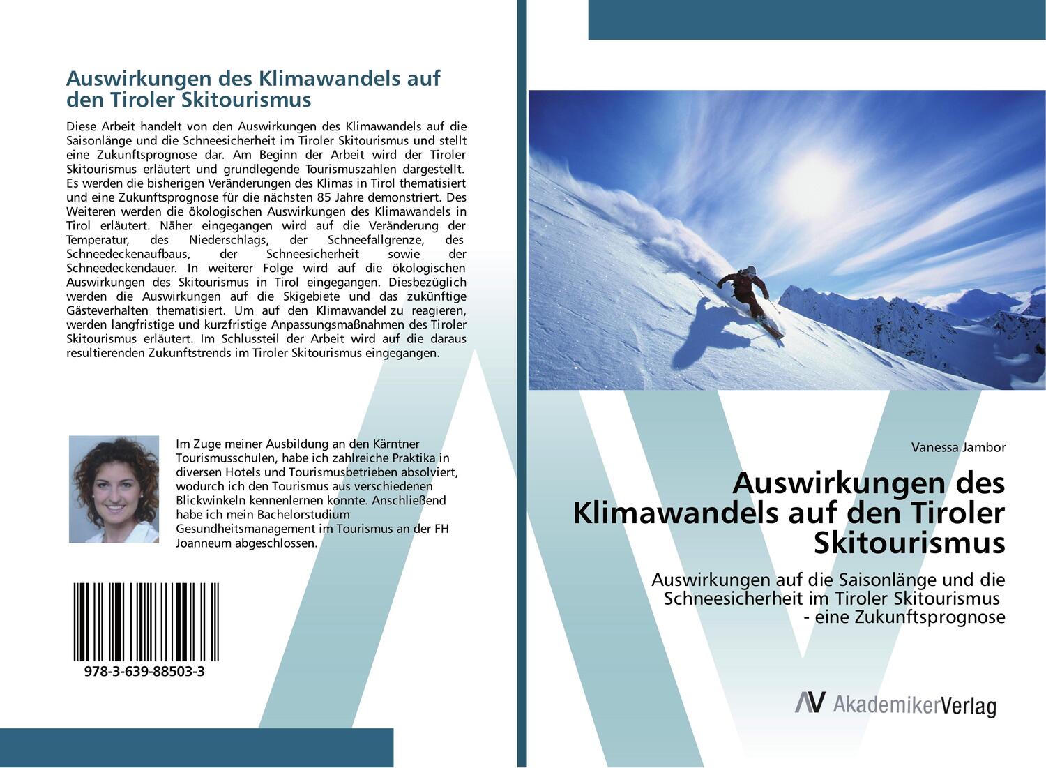 Cover: 9783639885033 | Auswirkungen des Klimawandels auf den Tiroler Skitourismus | Jambor