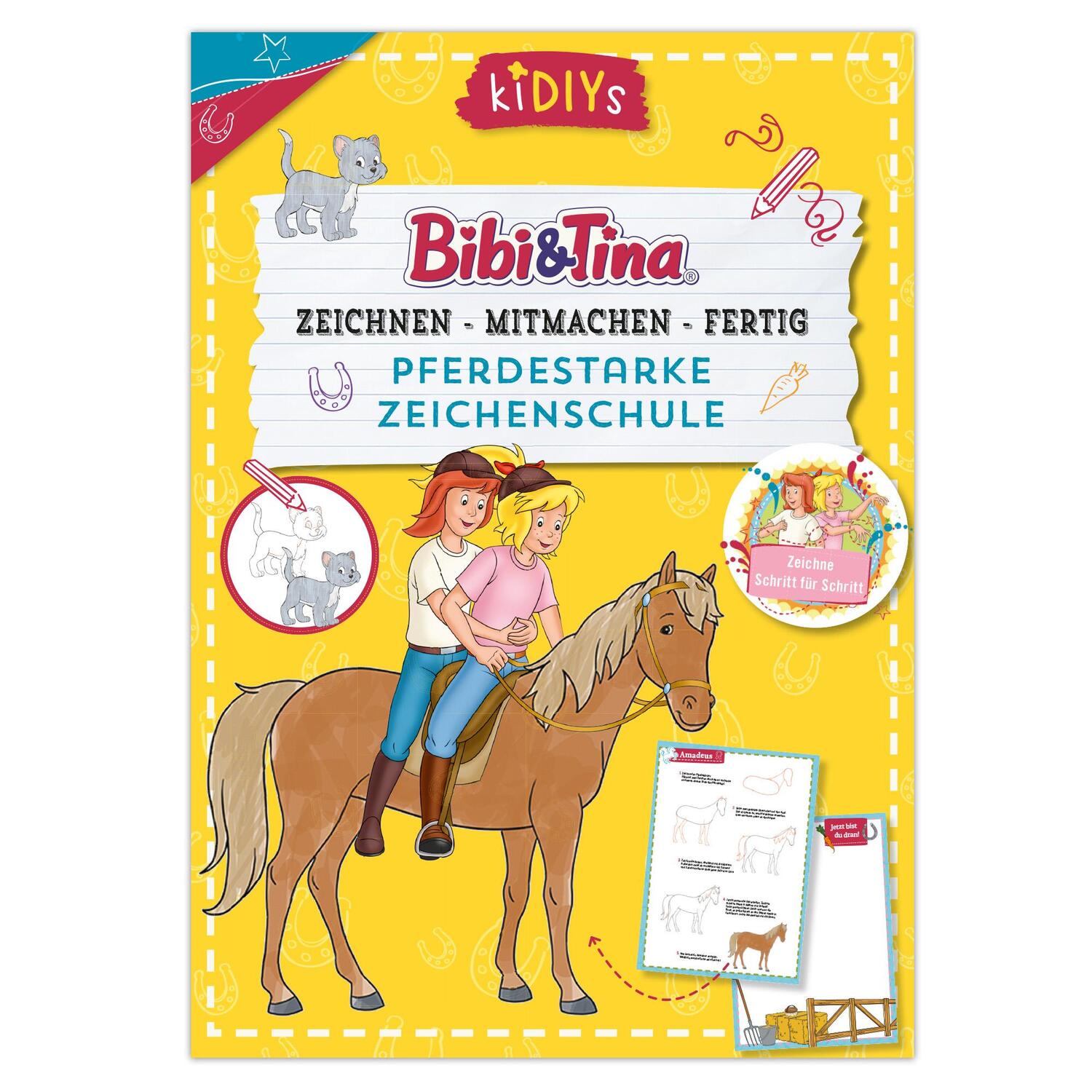 Cover: 9783963473494 | Bibi und Tina: Pferdestarke Zeichenschule - Zeichnen - Mitmachen -...