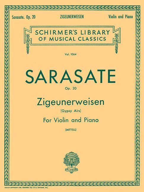 Cover: 9781458426499 | Zigeunerweisen (Gypsy Aires), Op. 20: Schirmer Library of Classics...