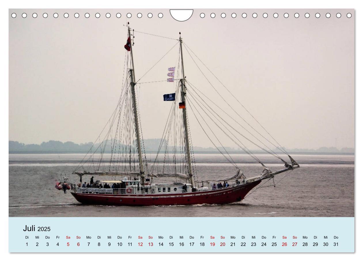 Bild: 9783435439614 | Parade der Windjammer - 2025 (Wandkalender 2025 DIN A4 quer),...