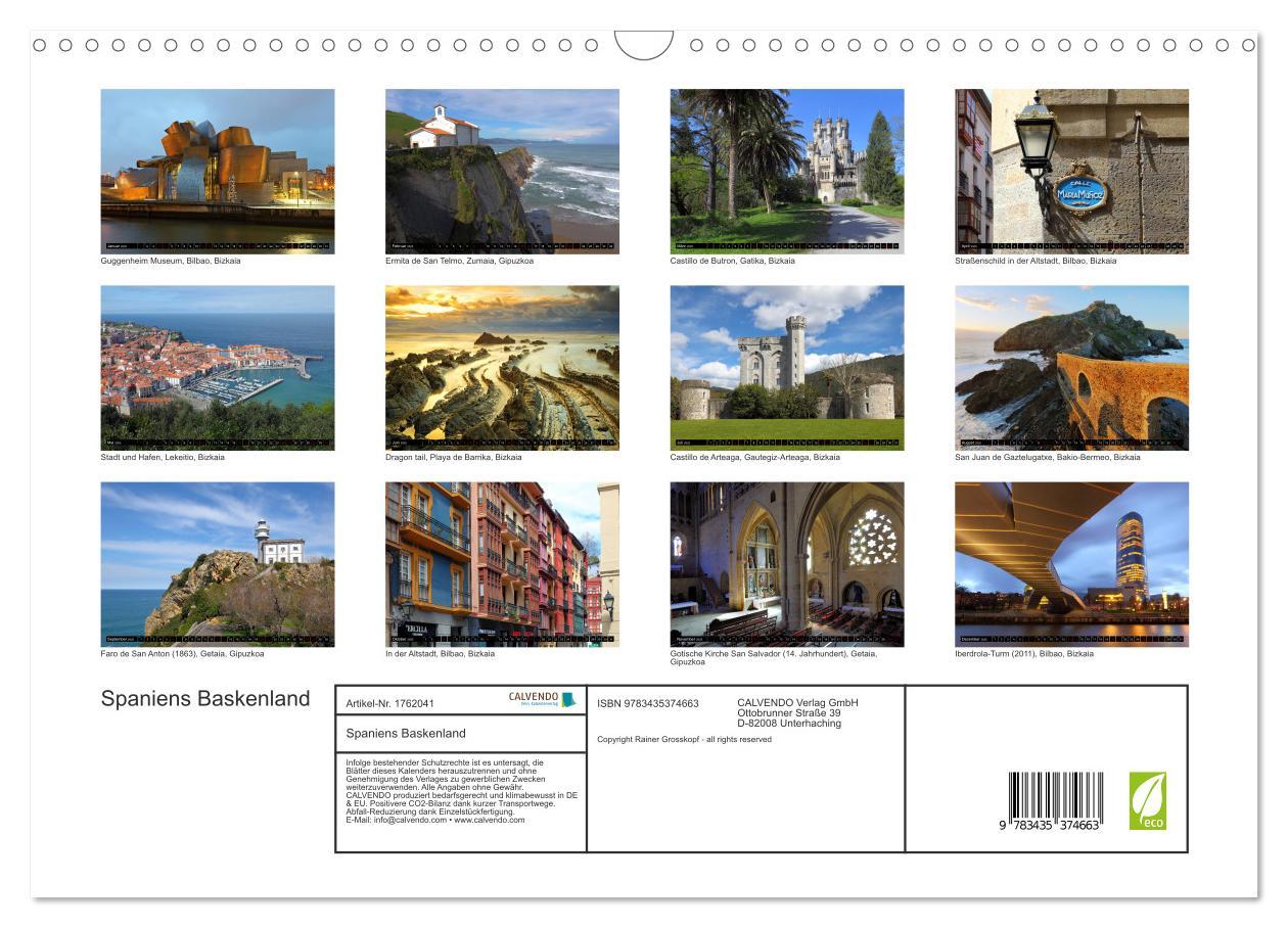 Bild: 9783435374663 | Spaniens Baskenland (Wandkalender 2025 DIN A3 quer), CALVENDO...