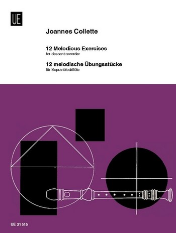 Cover: 9790008081286 | Melodische Ubungsstucke(12) | für Sopranblockflöte. | Joannes Collette