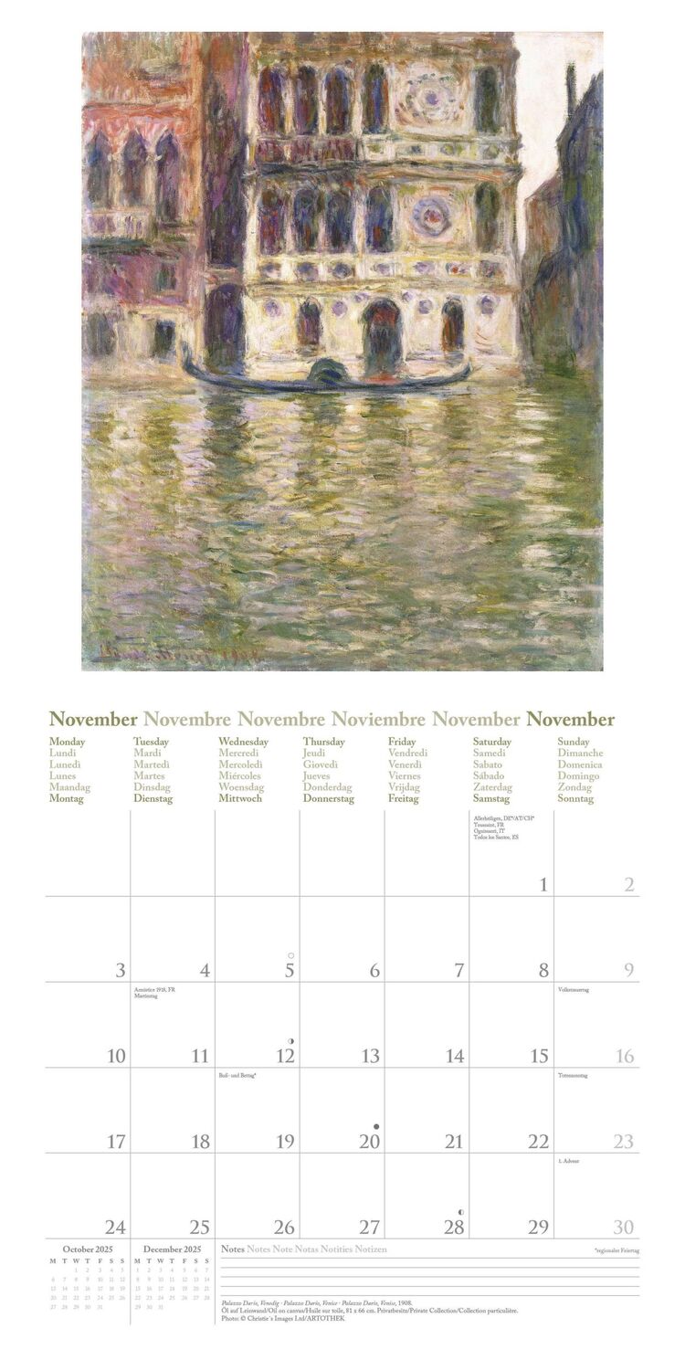 Bild: 4002725987952 | Claude Monet 2025 - Wand-Kalender - Broschüren-Kalender - 30x30 -...