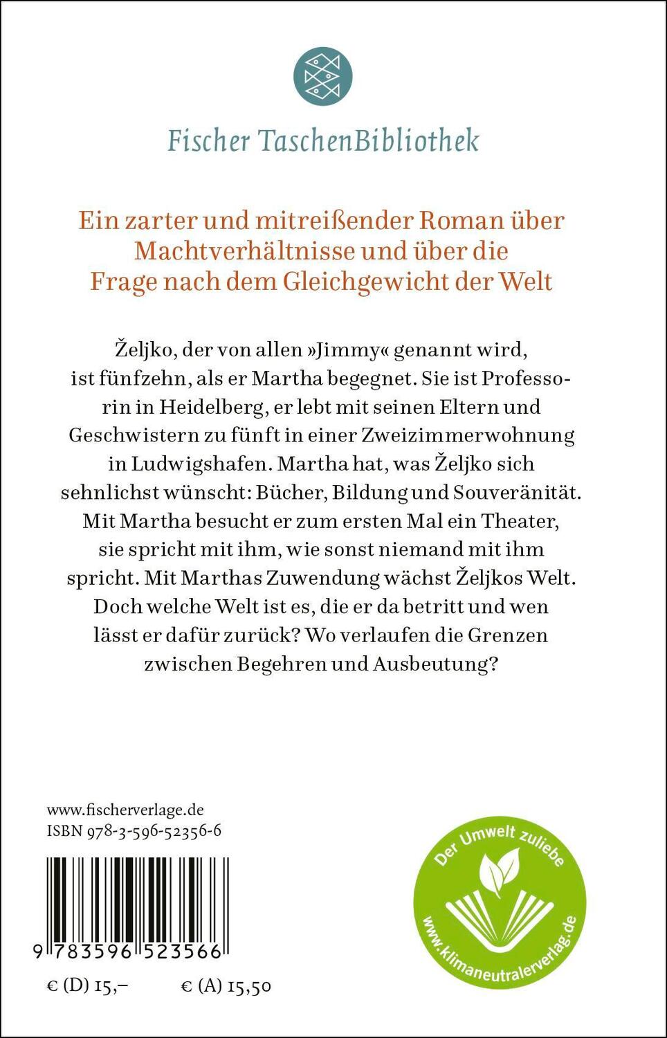 Rückseite: 9783596523566 | Jahre mit Martha | Roman | Martin Kordi¿ | Buch | 352 S. | Deutsch