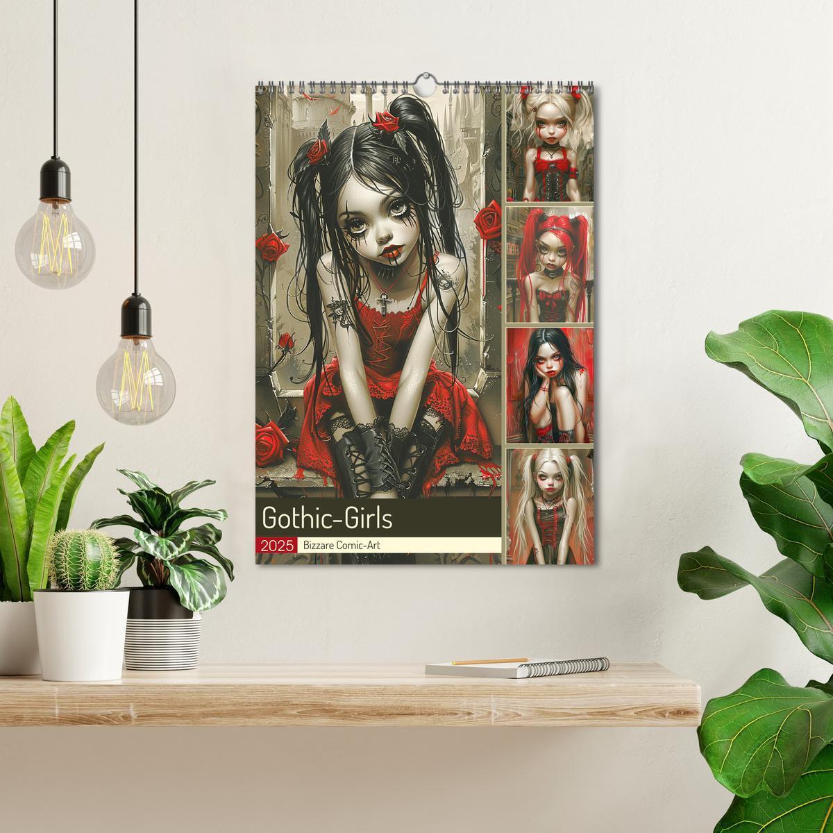 Bild: 9783457126783 | Gothic-Girls. Bizzare Comic-Art (Wandkalender 2025 DIN A3 hoch),...