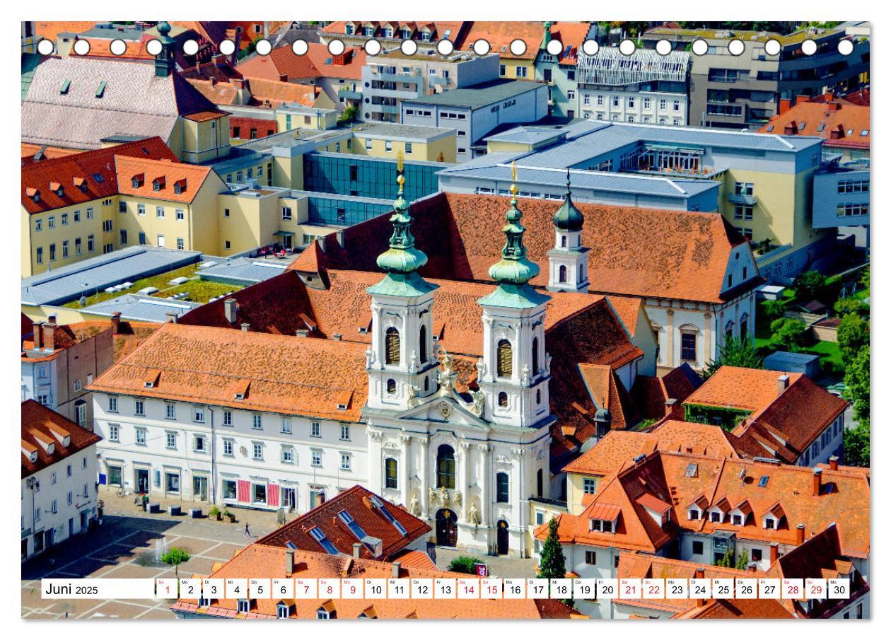 Bild: 9783435266968 | Graz - Ausblick auf die Dachlandschaft (Tischkalender 2025 DIN A5...