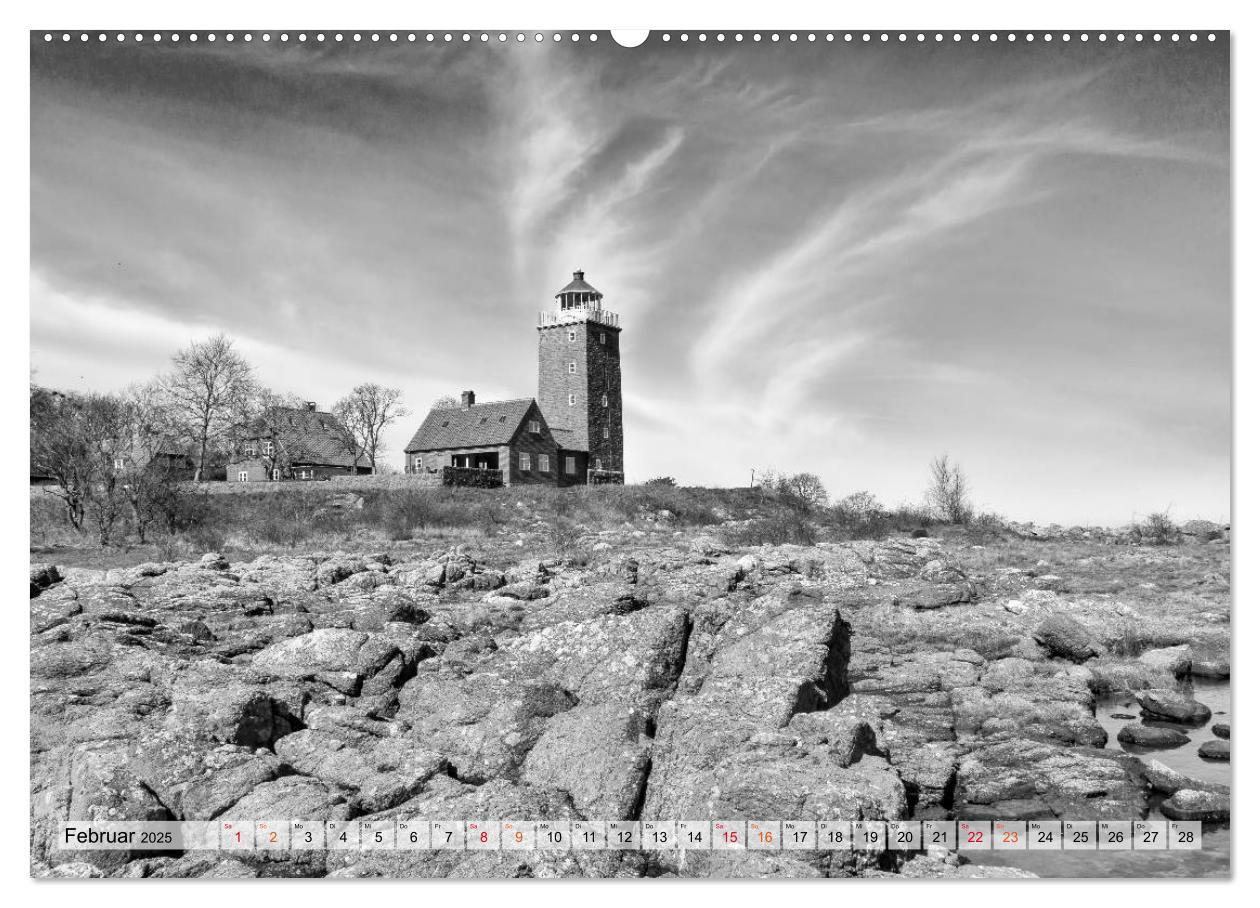 Bild: 9783435349173 | Bornholm black &amp; white (Wandkalender 2025 DIN A2 quer), CALVENDO...