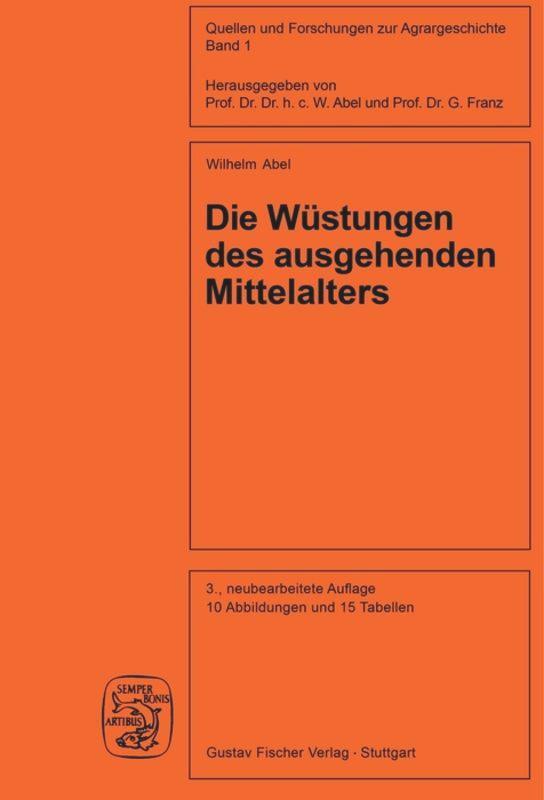 Cover: 9783828251854 | Die Wüstungen des ausgehenden Mittelalters | Gunther Abel | Buch