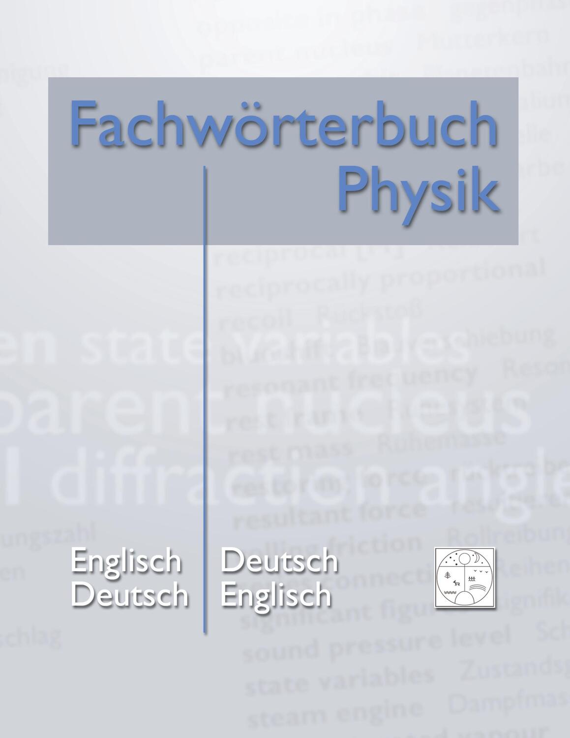 Cover: 9783848209019 | Fachwörterbuch Physik | Englisch - Deutsch Deutsch - Englisch | Buch
