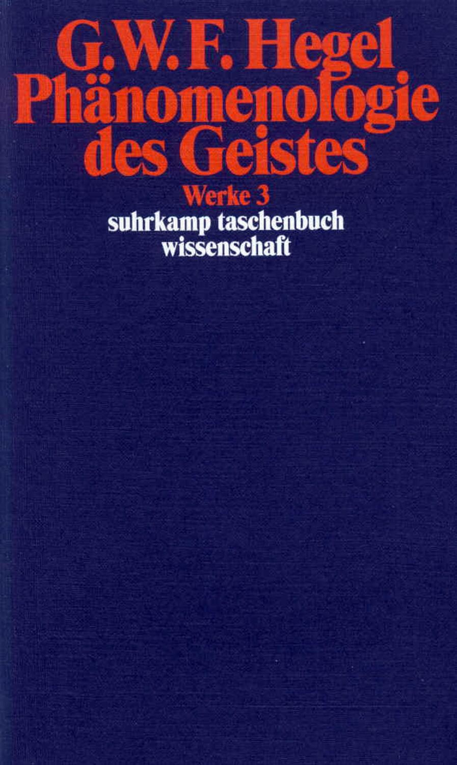 Cover: 9783518282038 | Phänomenologie des Geistes | Georg Wilhelm Friedrich Hegel | Buch