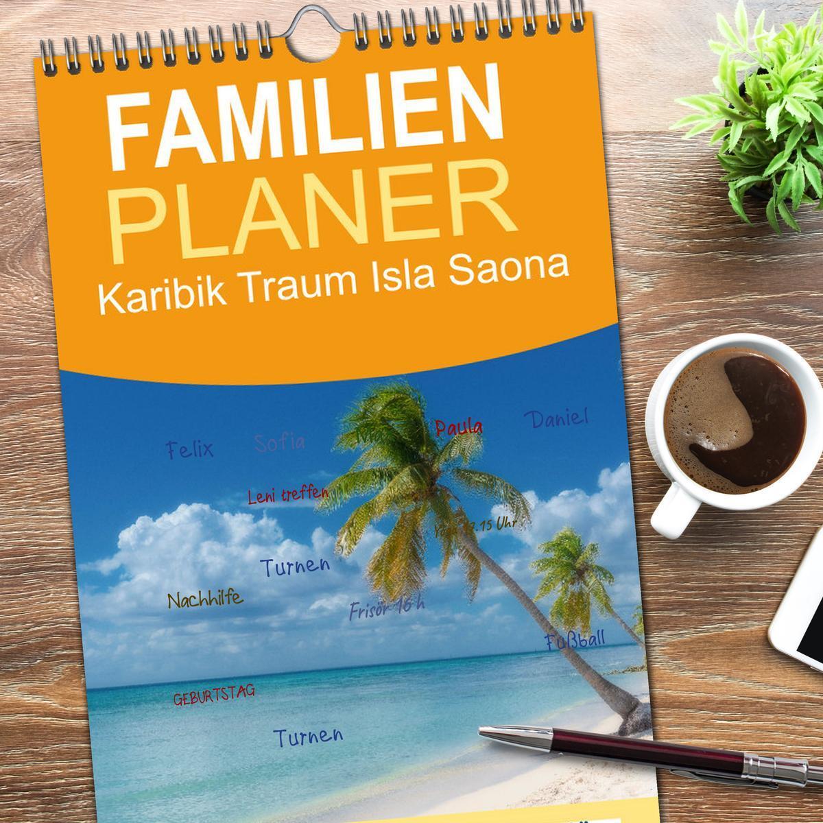 Bild: 9783457103036 | Familienplaner 2025 - Karibik Traum Isla Saona mit 5 Spalten...