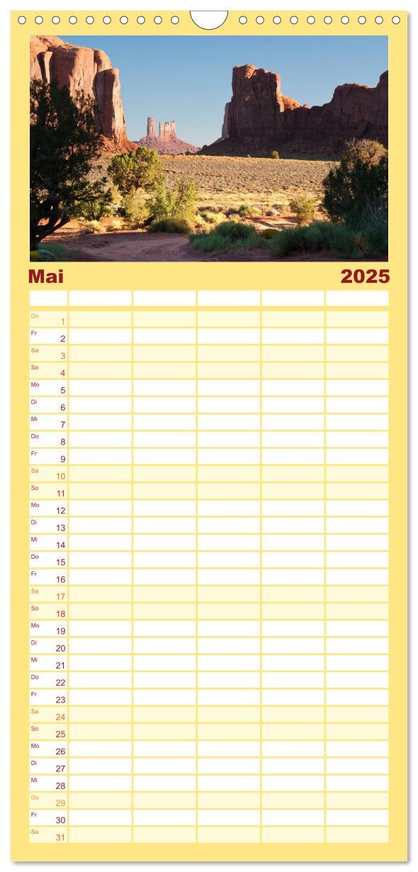 Bild: 9783457118016 | Familienplaner 2025 - Monument Valley mit 5 Spalten (Wandkalender,...