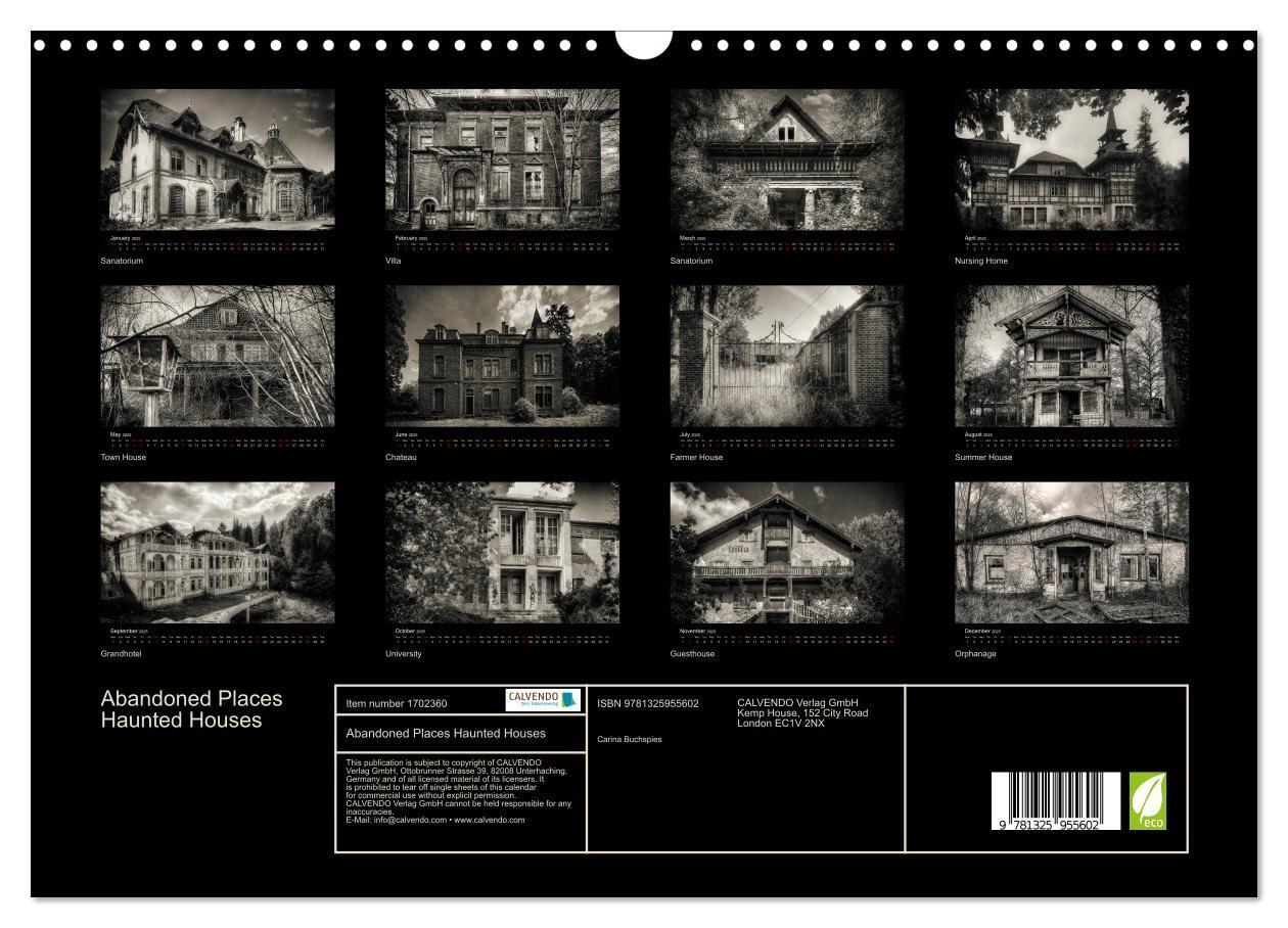 Bild: 9781325955602 | Abandoned Places Haunted Houses (Wall Calendar 2025 DIN A3...