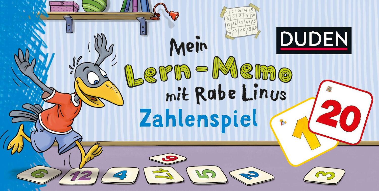Cover: 9783411727896 | Mein Lern-Memo mit Rabe Linus - Zahlenspiel | Dorothee Raab | Spiel