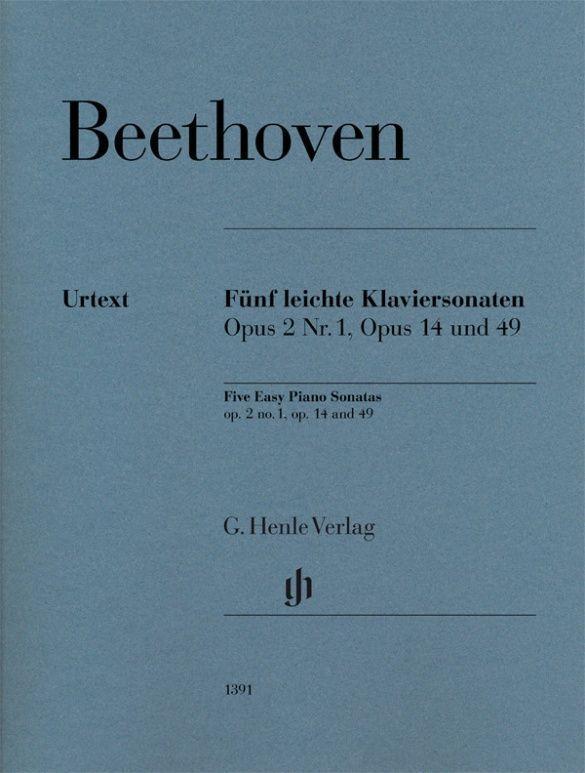 Cover: 9790201813912 | Fünf leichte Klaviersonaten op. 2 Nr. 1, op. 14 und op. 49 | Beethoven