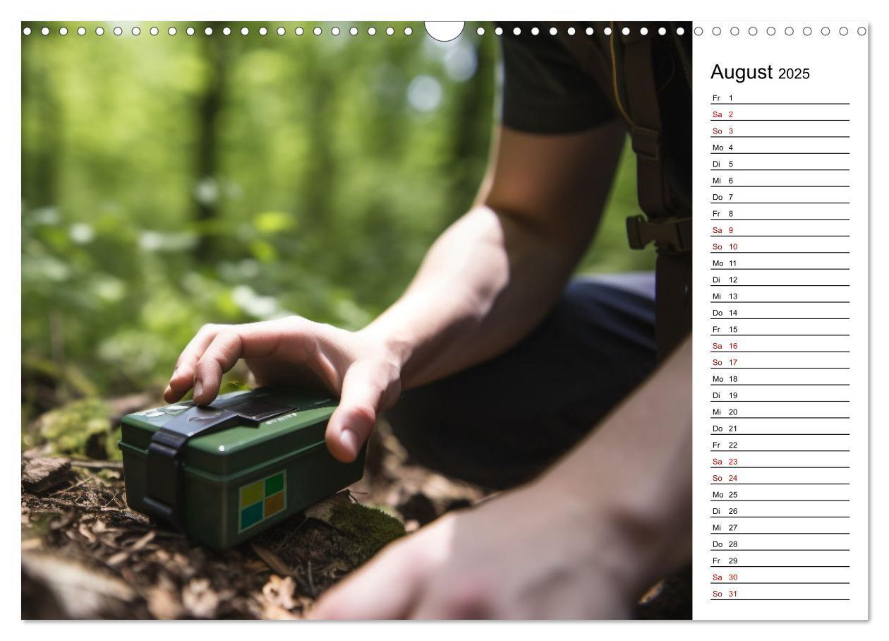 Bild: 9783435651900 | Der Geocaching Found it Kalender (Wandkalender 2025 DIN A3 quer),...