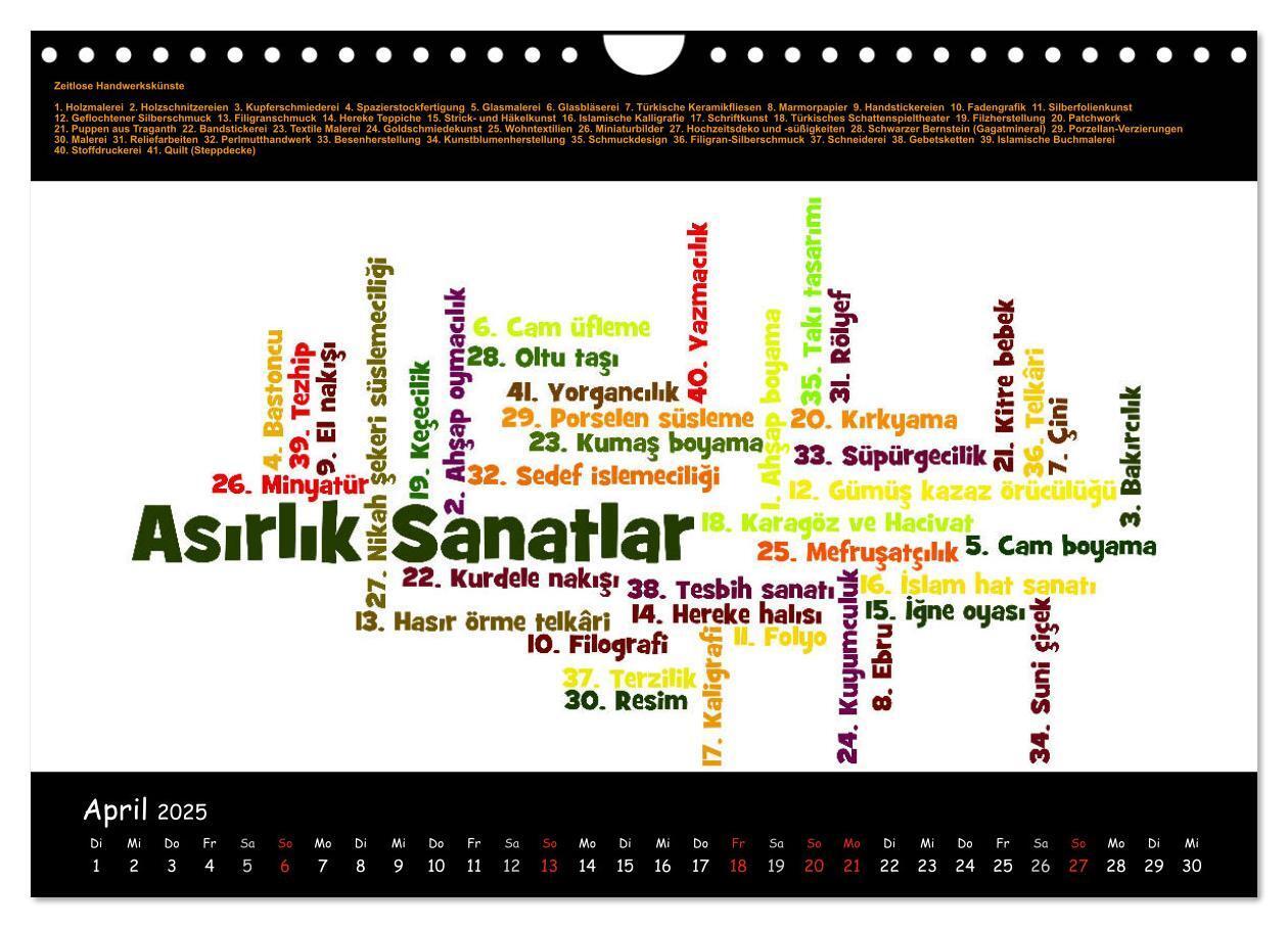 Bild: 9783435542444 | Sprachkalender Türkisch-Deutsch (Wandkalender 2025 DIN A4 quer),...