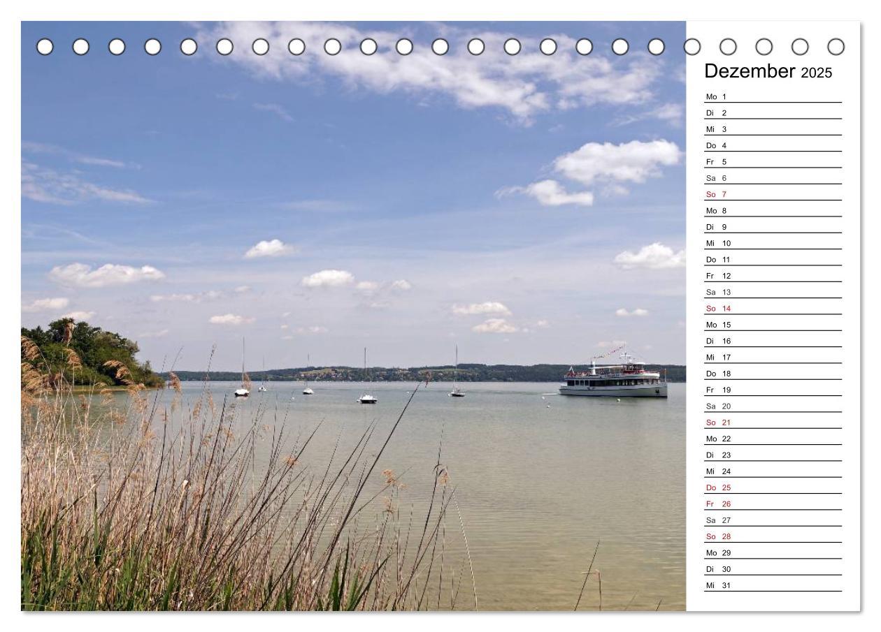 Bild: 9783435513918 | Seestärke - Der Ammersee (Tischkalender 2025 DIN A5 quer), CALVENDO...