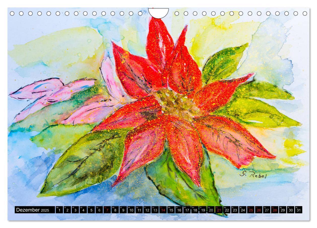 Bild: 9783435498635 | Blumenjahr - Bunte Blüten in Aquarell (Wandkalender 2025 DIN A4...