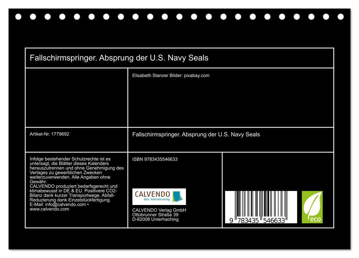 Bild: 9783435546633 | Fallschirmspringer. Absprung der U.S. Navy Seals (Tischkalender...