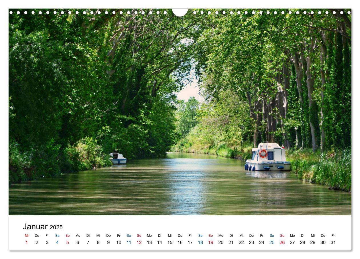 Bild: 9783435452262 | Unterwegs am Canal du Midi (Wandkalender 2025 DIN A3 quer),...