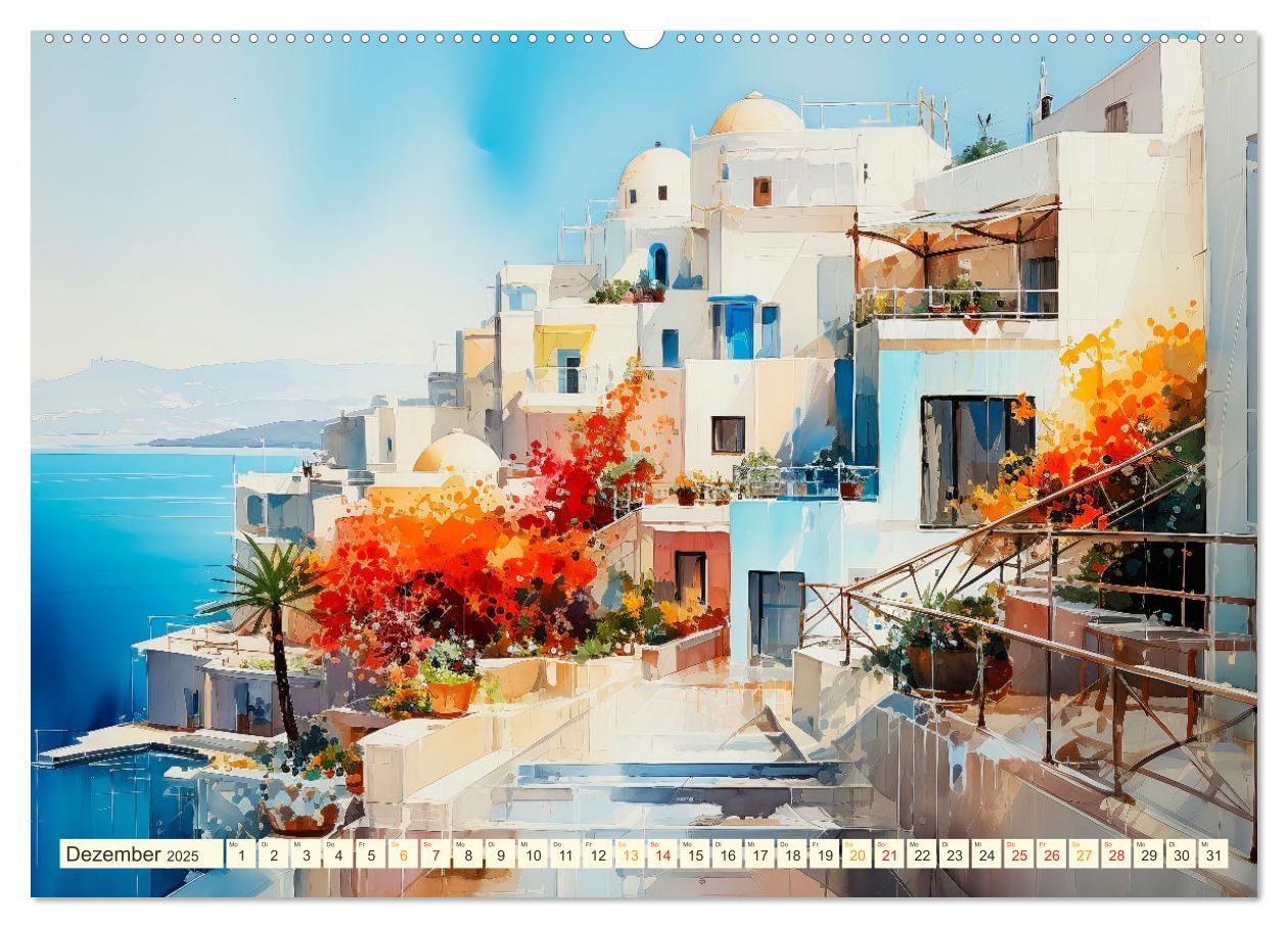 Bild: 9783383865053 | Santorini Inselträume (Wandkalender 2025 DIN A2 quer), CALVENDO...