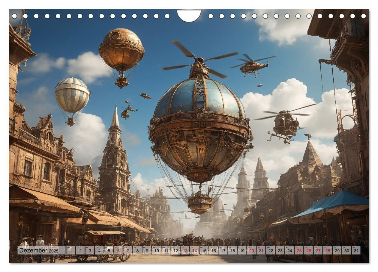 Bild: 9783383791222 | Steampunk - fantastische Fluggeräte (Wandkalender 2025 DIN A4...