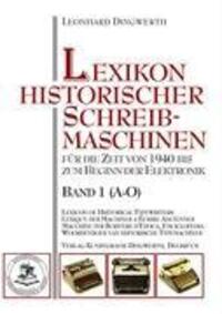 Cover: 9783921913406 | Lexikon historischer Schreibmaschinen - Band 1 (A-O) | Dingwerth