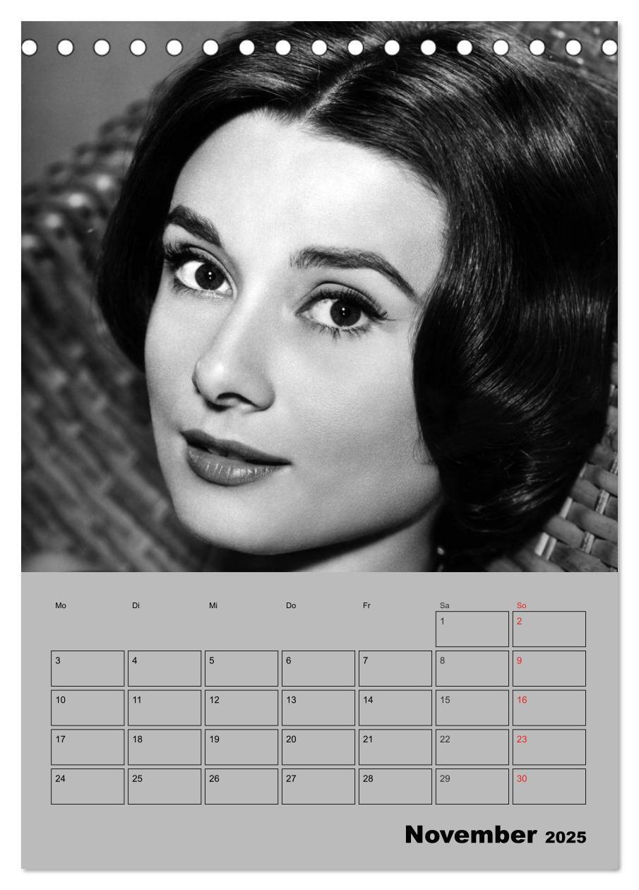 Bild: 9783457022719 | Hollywood-Diva. Audrey Hepburn (Tischkalender 2025 DIN A5 hoch),...