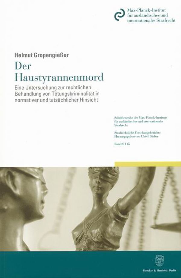 Cover: 9783428130252 | Der Haustyrannenmord. | Helmut Gropengießer | Taschenbuch | XVIII