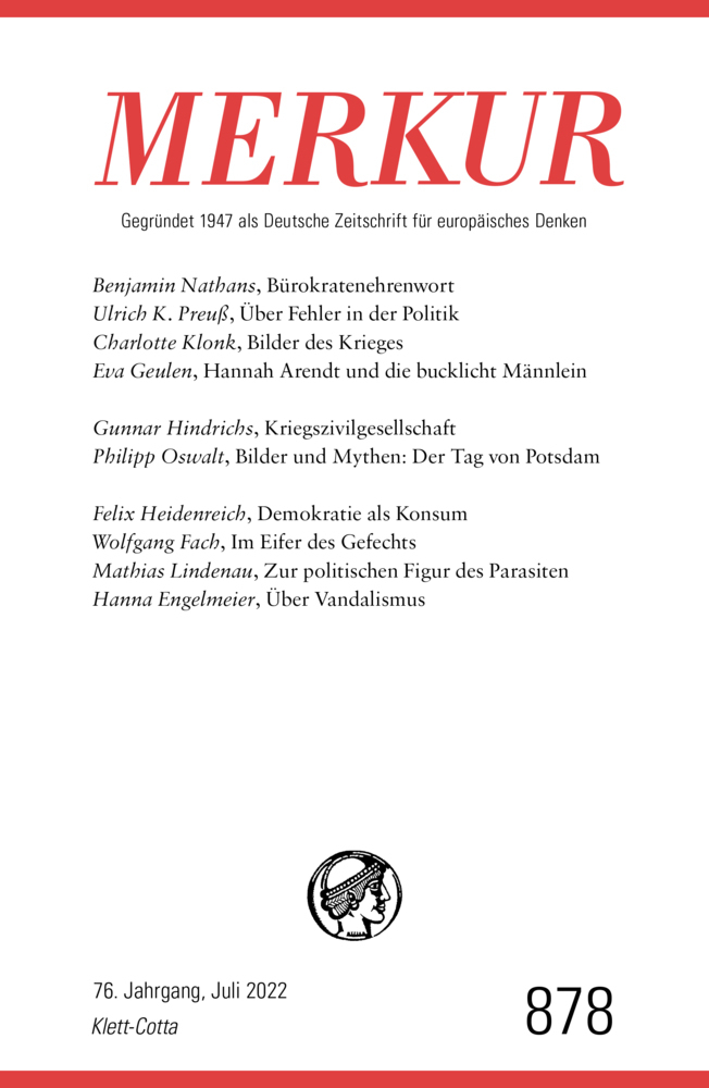 Cover: 9783608975185 | MERKUR Gegründet 1947 als Deutsche Zeitschrift für europäisches...
