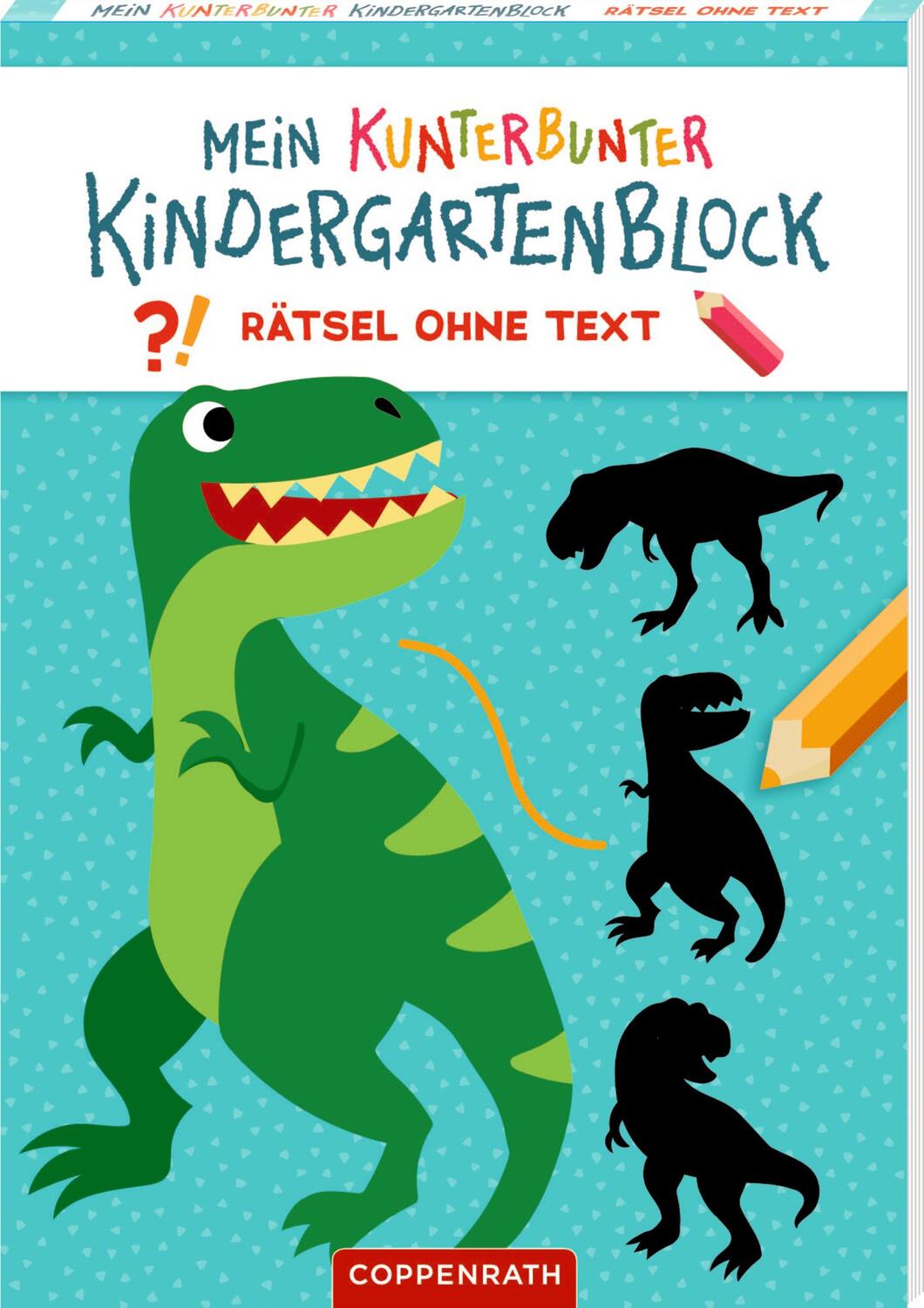 Cover: 9783649648239 | Mein kunterbunter Kindergartenblock | Rätsel ohne Text (Dinosaurier)