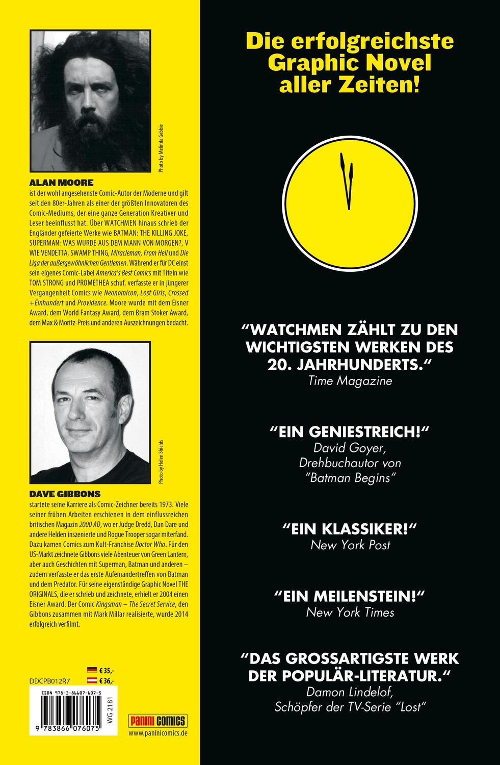 Rückseite: 9783866076075 | Watchmen | Alan Moore | Taschenbuch | 436 S. | Deutsch | 2008