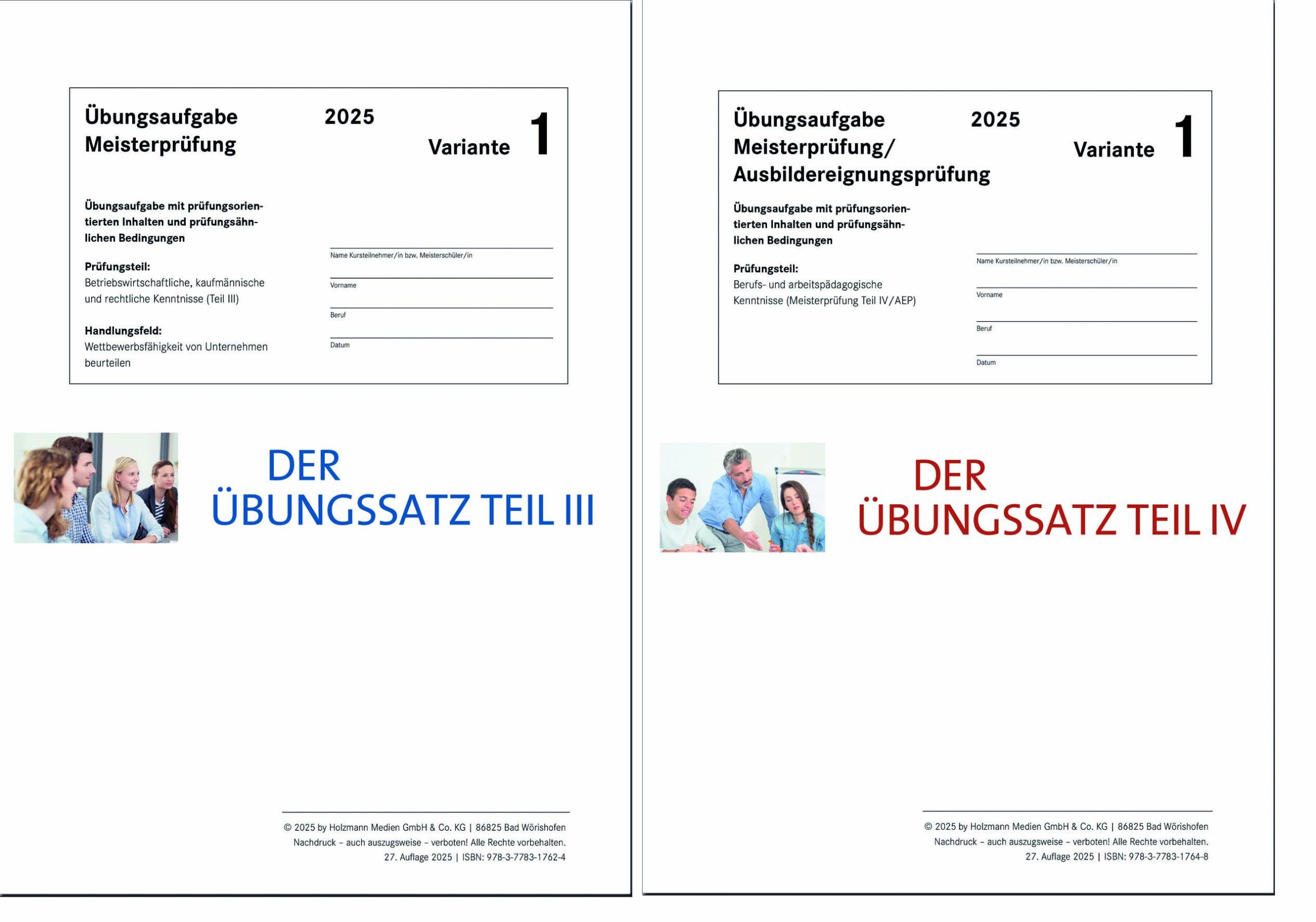 Cover: 9783778317570 | Das Übungspaket Teile III + IV - Variante 1 | Lothar Semper (u. a.)