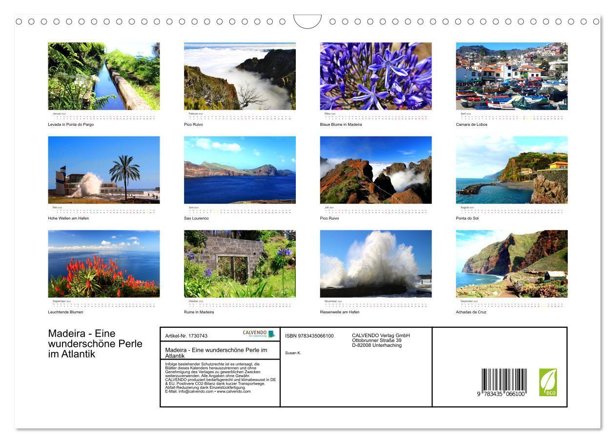 Bild: 9783435066100 | Madeira - Eine wunderschöne Perle im Atlantik (Wandkalender 2025...