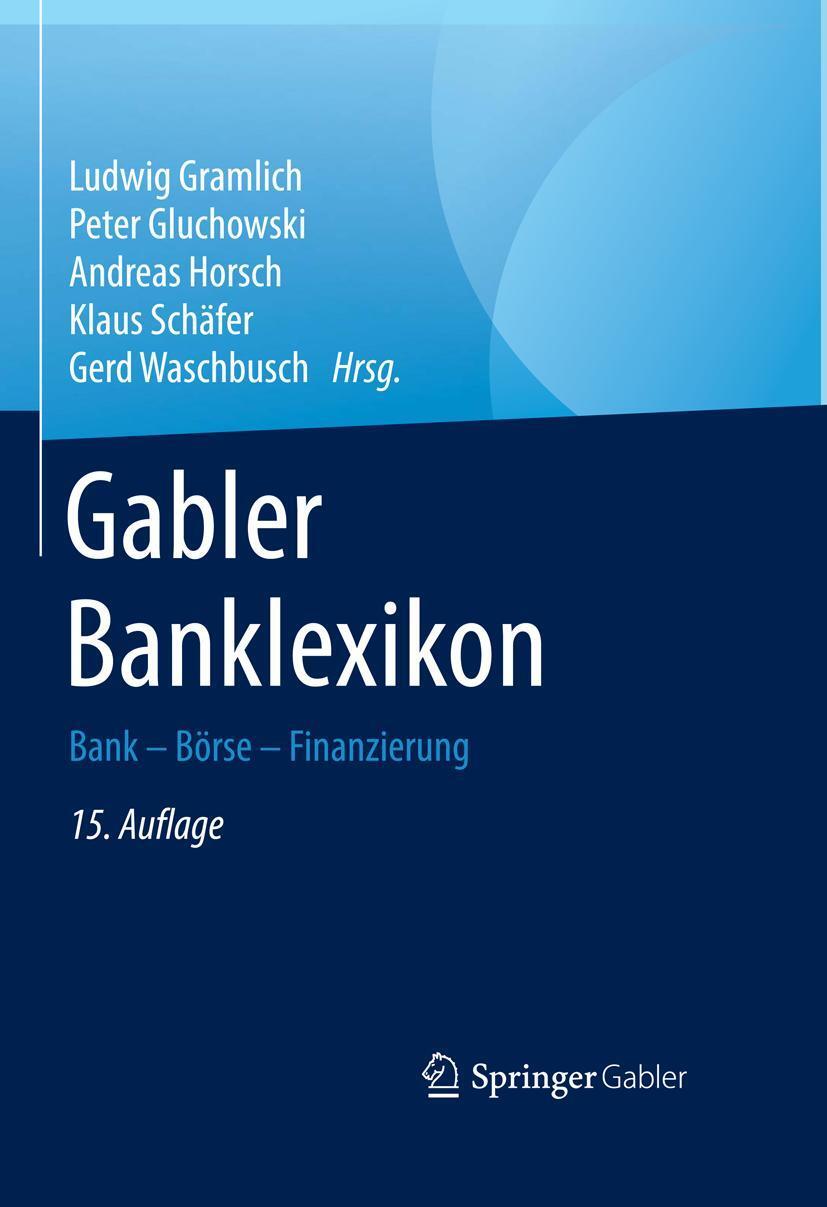 Cover: 9783658267926 | Gabler Banklexikon | Ludwig Gramlich (u. a.) | Buch | Deutsch | 2020