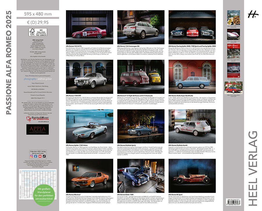 Bild: 9783966647977 | Passione Alfa Romeo Kalender 2025 | Andreas Goinar | Kalender | 14 S.