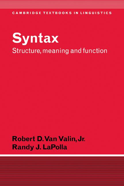 Cover: 9780521499156 | Syntax | Structure, Meaning, and Function | Valin (u. a.) | Buch