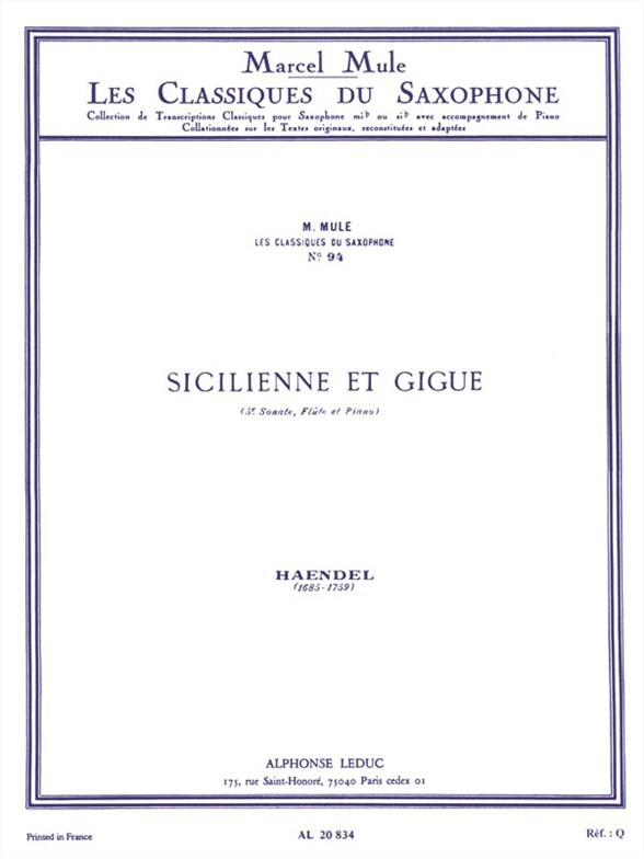 Cover: 9790046208348 | Sicilienne Et Gigue | Sonate N05 :Sicilienne Gigue | Händel | Buch