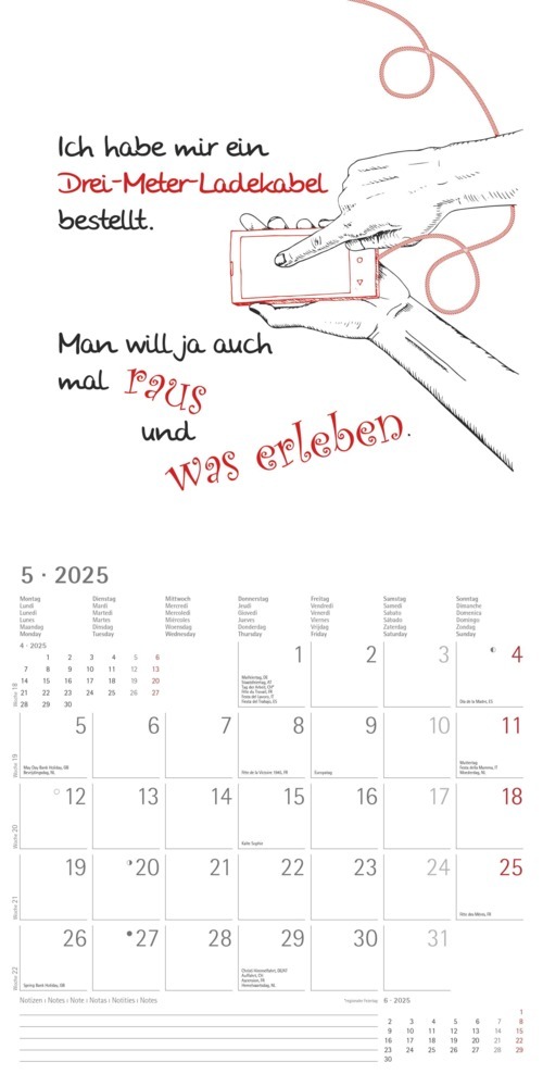 Bild: 4251732343132 | Alpha Edition - Sprüche 2025 Broschürenkalender, 30x30cm,...