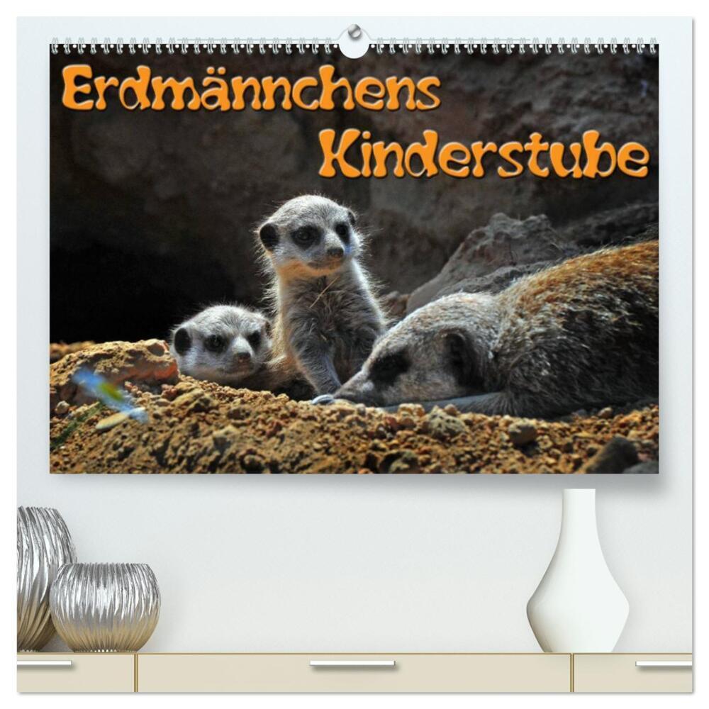 Cover: 9783383376054 | Erdmännchens Kinderstube (hochwertiger Premium Wandkalender 2024...