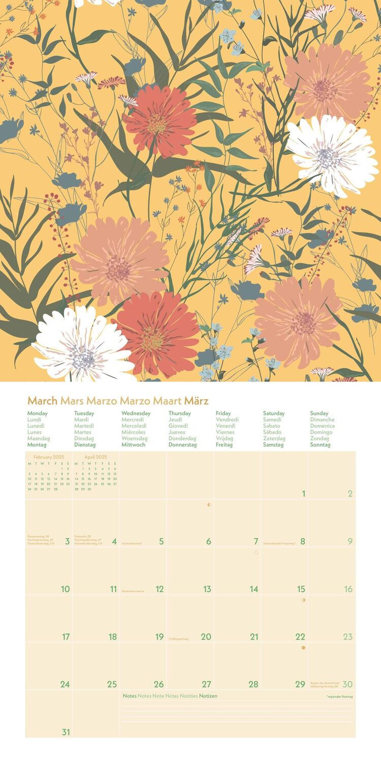 Bild: 4002725981721 | GreenLine Floral 2025 - Wand-Kalender - Broschüren-Kalender - 30x30...