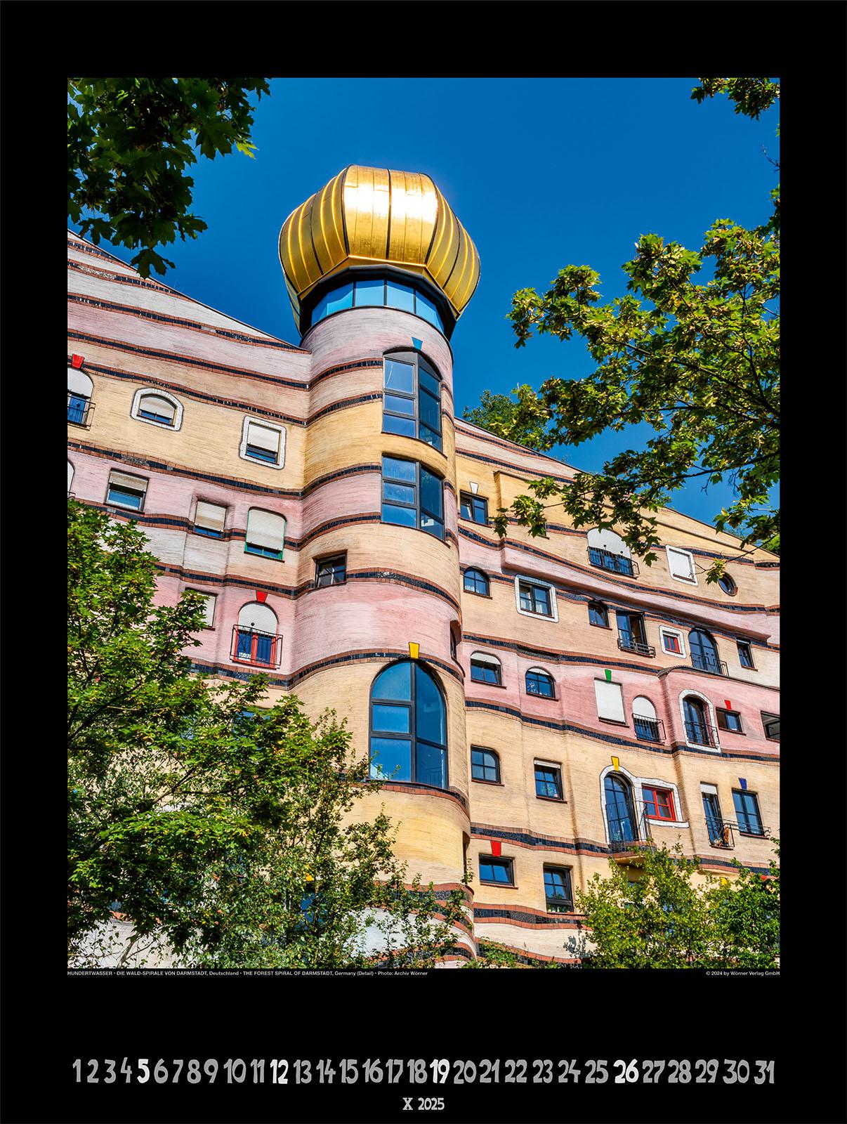 Bild: 9783910430129 | Großer Hundertwasser Architektur Kalender 2025 | Wörner Verlag GmbH