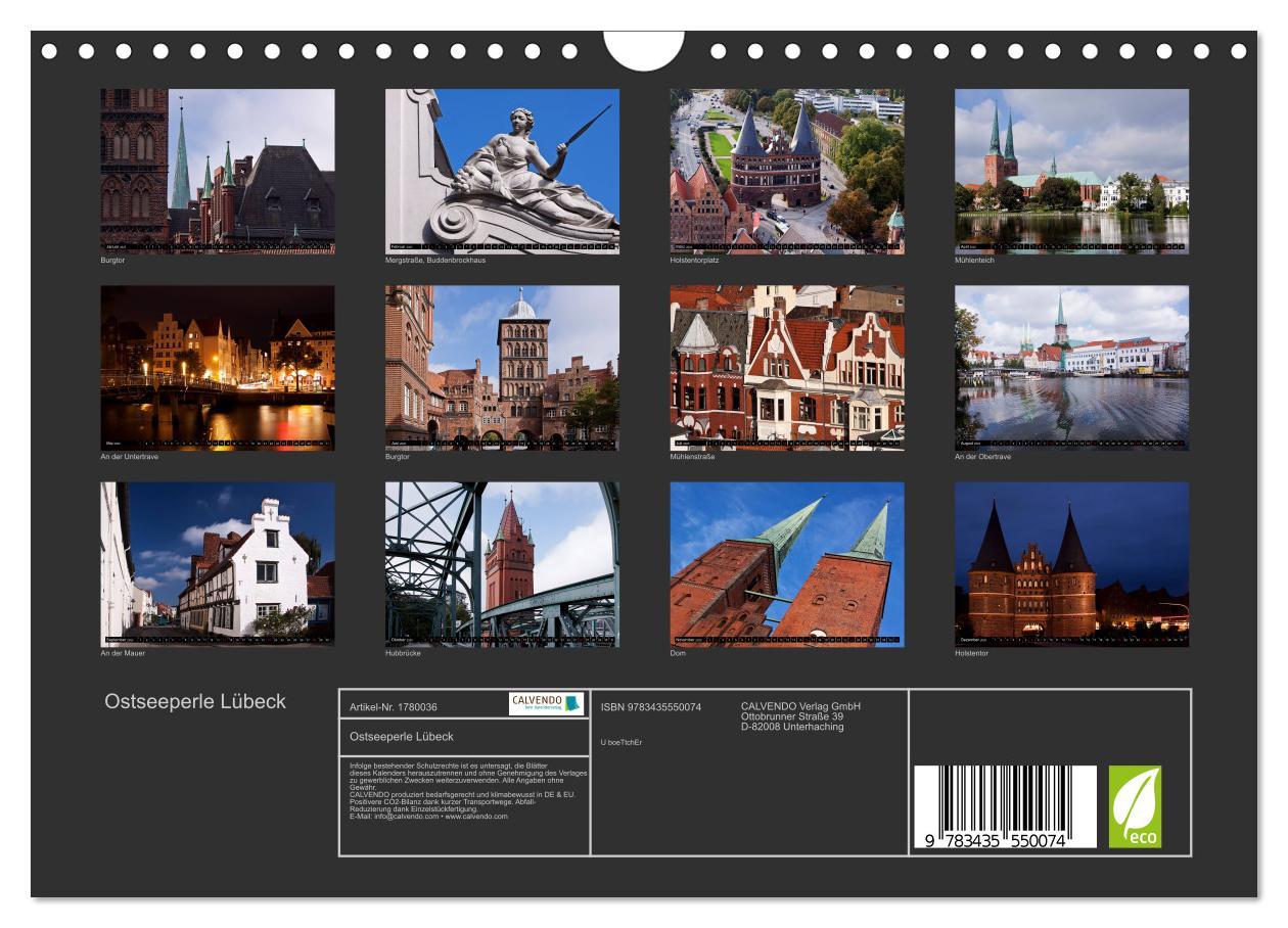 Bild: 9783435550074 | Ostseeperle Lübeck (Wandkalender 2025 DIN A4 quer), CALVENDO...