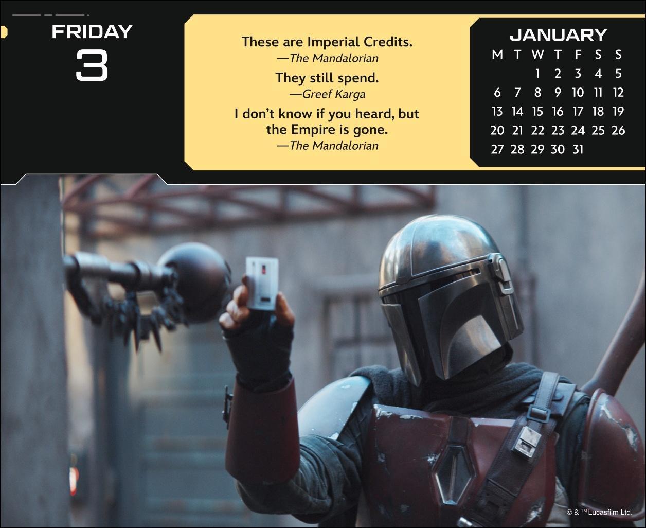 Bild: 9783840196874 | The Mandalorian The Child Tagesabreißkalender 2025 | Kalender | 320 S.