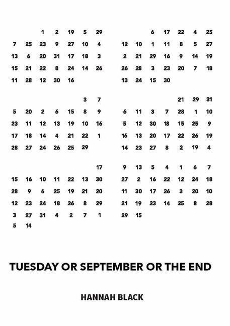 Cover: 9781734656237 | Tuesday or September or the End | Hannah Black | Taschenbuch | 2022